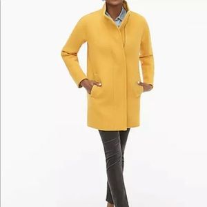 NWT! J.Crew Yellow Bronzed Ochre City Coat size 6